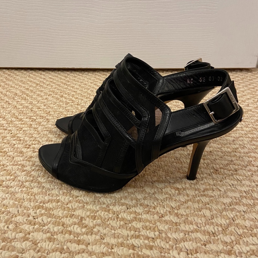 DIOR Black Mesh Sandals Sz.39